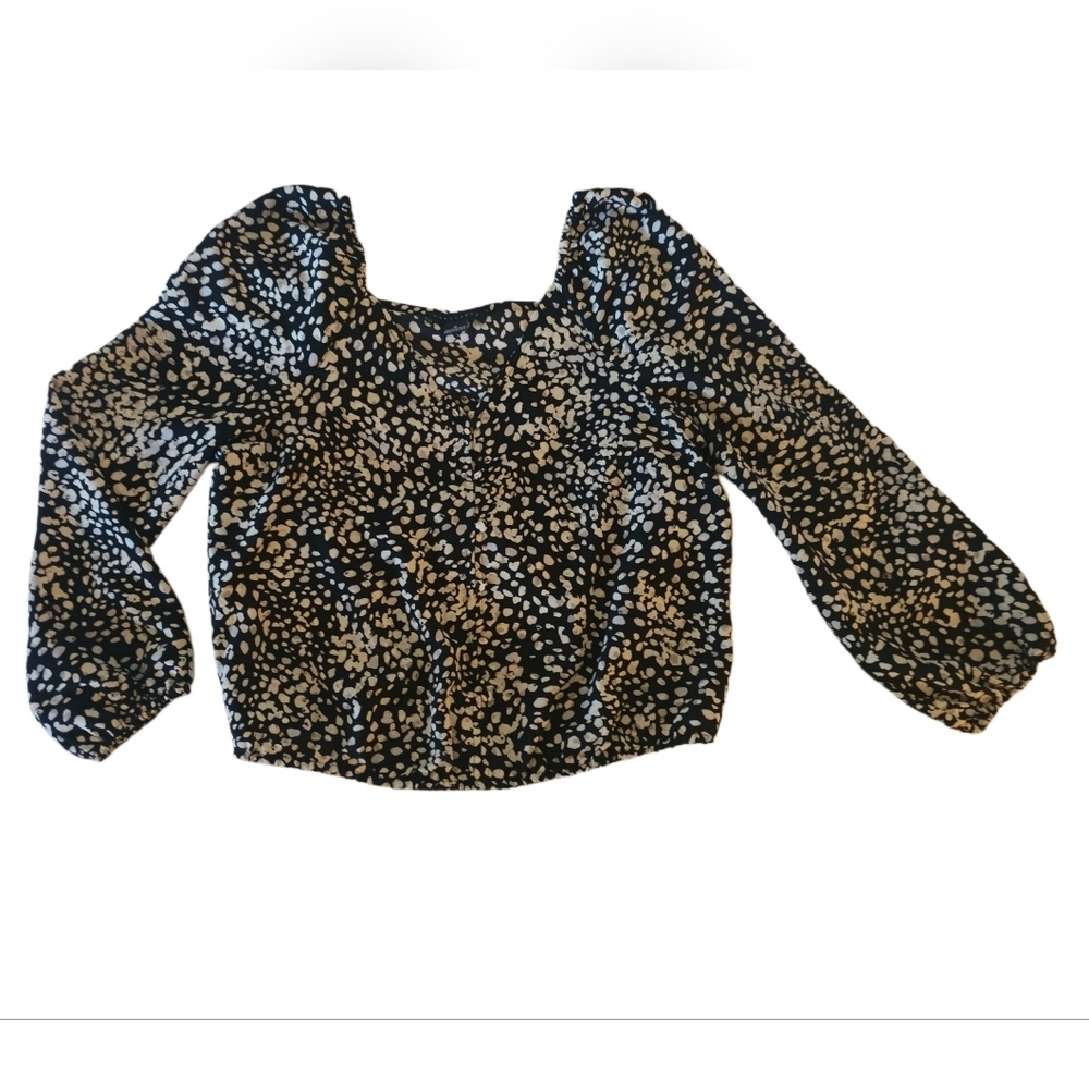 Sanctuary Black and White Meadow Blouse Medium